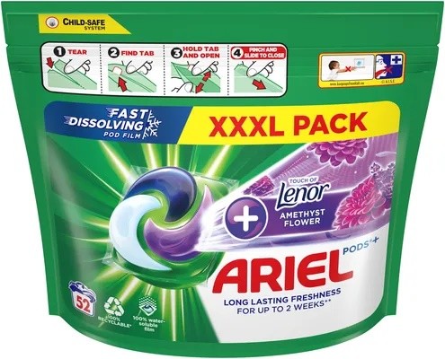 Ariel Kapsle Ametyst Flower 52ks - Drogerie Prací prostředky Kapsle